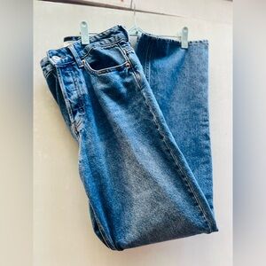 H&M Denim Blue Straight-Leg Jeans